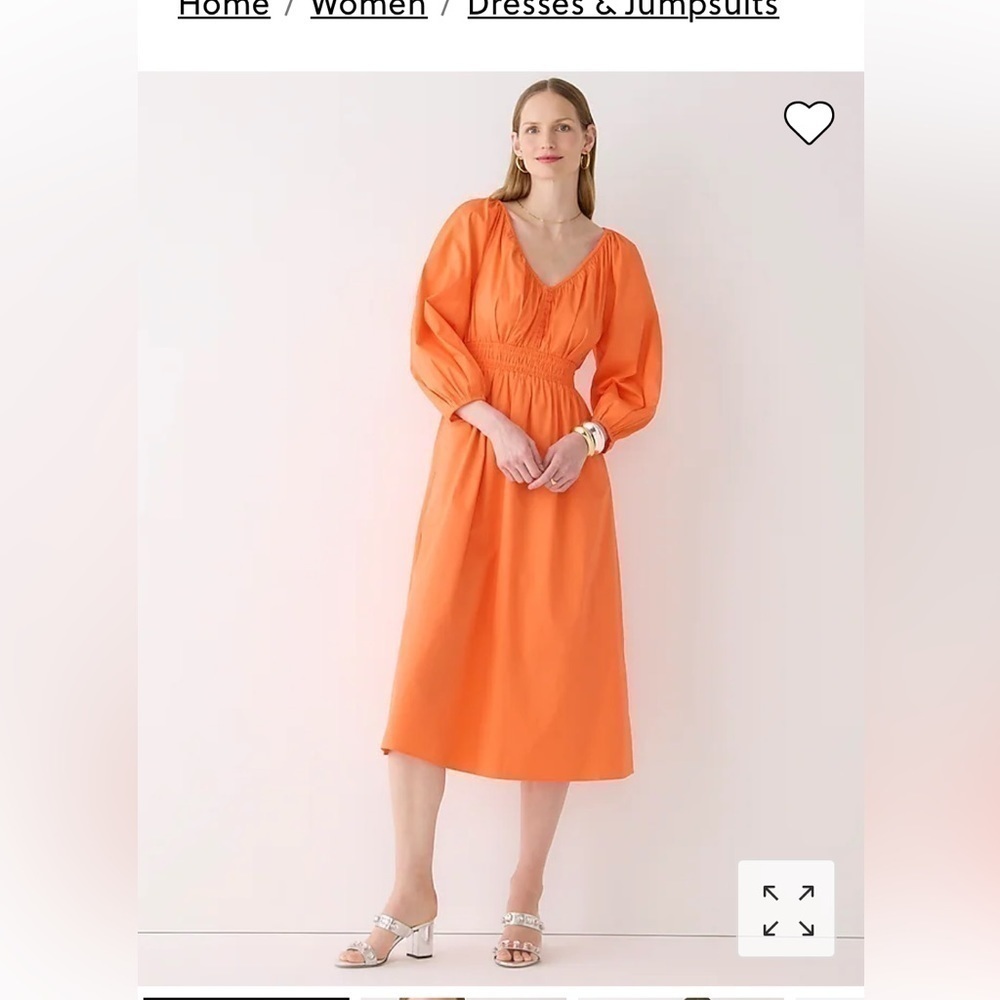 New - J Crew retail store white poplin dress with pockets - Picture 4 of 7